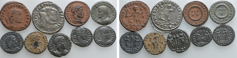 10 Roman Coins. 

Obv: .
Rev: .

. 

Condition: See picture.

Weight: g...