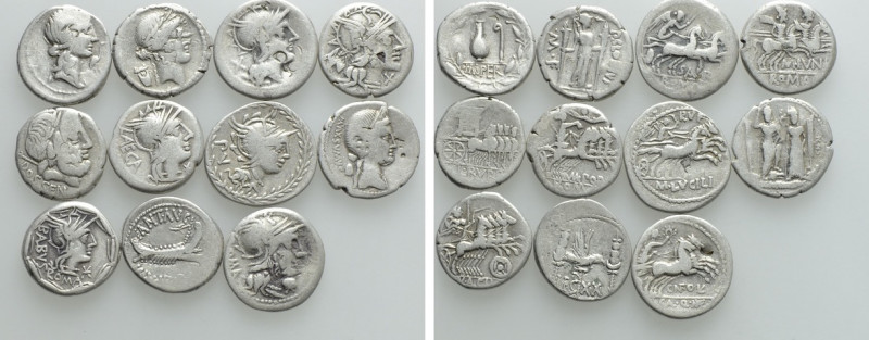 11 Roman Republican Coins. 

Obv: .
Rev: .

. 

Condition: See picture.
...