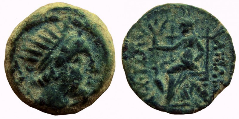 Seleukid Kingdom. Antiochos IV Epiphanes, 175-164 BC. AE 16 mm. Samarian mint.
...