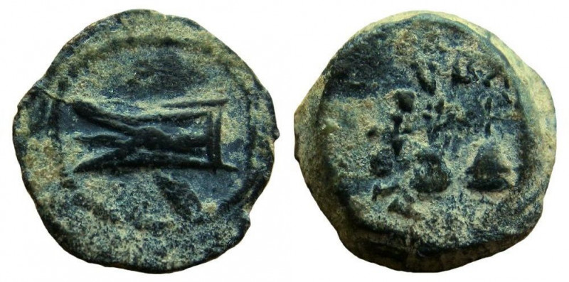 Seleukid Kingdom. Antiochos VII Euergetes, 138-129 BC. AE 12 mm. Antioch mint.
...
