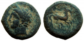 Carthage. Circa 400-350 BC. AE 16 mm.
