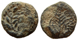 Judaea. Herod III Antipas, 4BC.- 39 AD. AE Quarter Denomination. Tiberias mint.