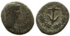 Judaea. Pre-Royal Coins of Agrippa II. Claudius, 41-54 AD. AE 22 mm. Caesarea Maritima mint.