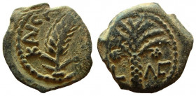 Judaea. Procurators. Coponius, 6-9 AD. AE Prutah.