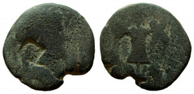 Judaea. Caesarea Maritima. Titus, 79-81 AD. AE 24 mm. Judaea Capta issue.
