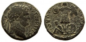 Judaea. Caesarea Maritima. Titus, 79-81 AD. AE 23 mm. Judaea Capta issue.