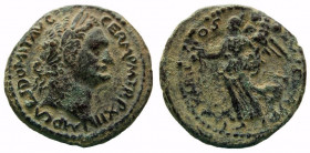 Judaea. Caesarea Maritima. Domitian, 81-96 A.D. AE 23 mm. Judaea Capta issue.