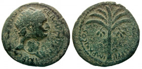 Judaea. Caesarea Maritima. Domitian, 81-96 A.D. AE 27 mm. Judaea Capta issue.