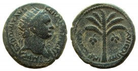 Judaea. Caesarea Maritima. Domitian, 81-96 A.D. AE 27 mm. Judaea Capta issue.