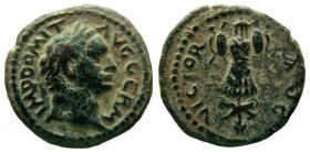 Judaea. Caesarea Maritima. Domitian, 81-96 AD. AE 20 mm. Judaea Capta issue.