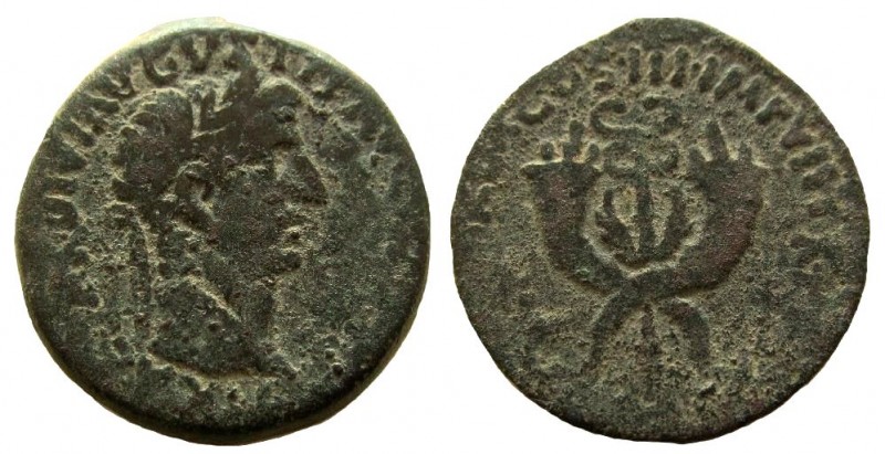 Tiberius, 14-37 AD. AE 27 mm. Commagene mint.

Obverse: TI CAESAR DIVI AVGVSTI...