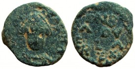 Ostrogoths. Baduila, 541-552 AD. AE Decanummium. 16 mm. Rome mint.