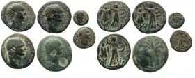 Judaea capta issue. Lot of 6 coins.