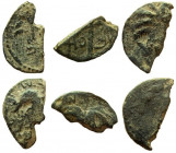 Judaea. Bar Kochba Revolt, 132-135 AD. AE Cut Middle Bronze.