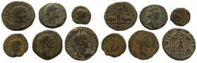 Lot of 6 Roman Provincial coins.