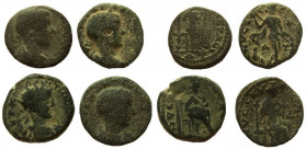 Decapolis. Nysa-Scythopolis. Lot of 4 coins.