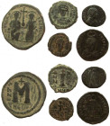 Lot of 5 Byzantine and Late Roman coins.