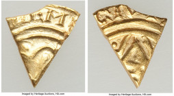 Kingdom of Jerusalem. Baldwin III gold Cut Bezant ND (1143-1163) VF, ANSMN 23 (1978), type 1; CCS p. 67, types 1-3. Metcalf, LE 240ff; J. D. Brady, "A...
