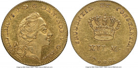 Frederik V gold 12 Mark 1758-VH MS61 NGC, KM587.3, Fr-269, Jones-2290. Bold peripheries with semi-frosted devices and lustrous fields. Ex. Heritage Au...
