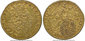Bavaria. Maximilian II Emanuel gold Maximilian d'Or 1717 AU55 NGC, Munich mint, KM388, Fr-226. A sharp representative showing toned surfaces and subdu...