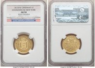 Hannover. George III of England gold 5 Taler 1815-TW AU 50 NGC, KM101. From the SS New York Shipwreck. A three-year series bearing gently circulated m...