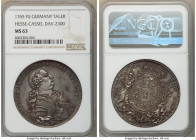 Hesse-Cassel. Friedrich II Taler 1765-FU MS63 NGC, KM476, Dav-2300. A marvelous survivor showcasing needle-sharp devices and a lovely cabinet patina; ...
