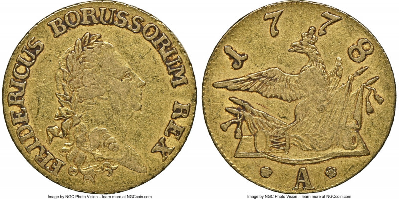 Prussia. Friedrich II gold Frederick d'Or 1778-A VF35 NGC, Berlin mint, KM333, F...