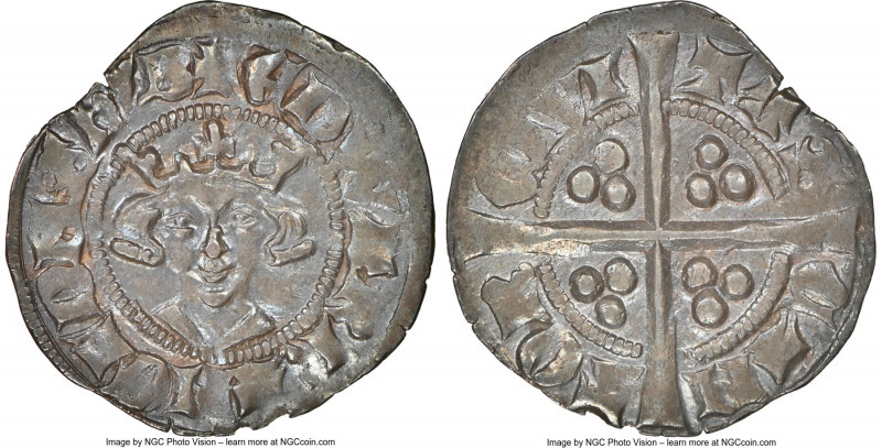 Edward II (1307-1327) Penny ND (1307-1327) AU58 NGC, Canterbury mint, S-1466. 1....