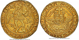 Henry VII (1485-1509) gold Angel ND (1499-1502) AU55 NGC, Tower mint, Anchor mm, S-2187, N-1698. 5.06gm. An eye-catching piece, presenting deeply-engr...