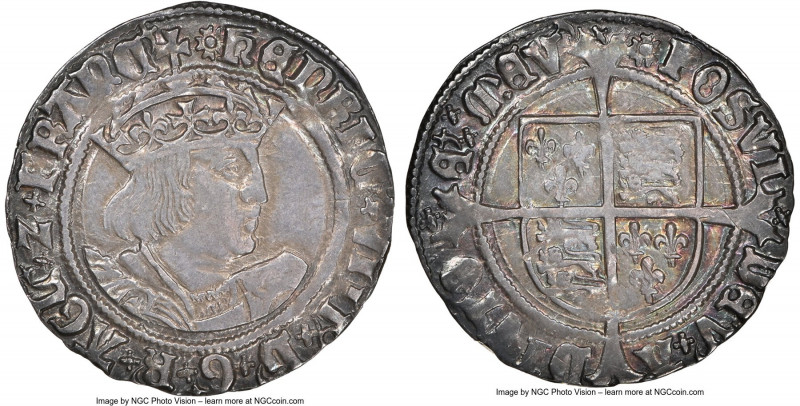 Henry VIII (1509-1547) Groat (4 Pence) ND (1526-1544) AU58 NGC, Tower mint, Rose...