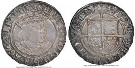 Henry VIII (1509-1547) Groat (4 Pence) ND (1526-1544) AU58 NGC, Tower mint, Rose mm, Second coinage, S-2337E. 2.60gm. Witnessed on the cusp of Mint St...