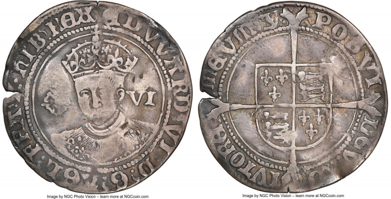 Edward VI (1547-53) 6 Pence ND (1551-53) VF Details (Damaged) NGC, Tower mint, F...