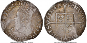 Mary (1553-1558) Groat (4 Pence) ND (1553-1554) VF Details (Bent) NGC, Tower mint, Pomegranate mm, S-2492. 1.82gm. Bestowed with a typically weak port...