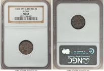 James I 1/2 Groat (2 Pence) ND (1604-1619) MS63 NGC, Tower mint, Trefoil mm, Second coinage, S-2660, N-2105/1. Variety with small crowns. A lovely exa...