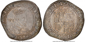 James I 6 Pence 1603 VF Details (Obverse Cleaned) NGC, Tower mint, Thistle mm, KM11, S-2647. 2.92gm. Glossy and lightly toned, with sharp detail remai...