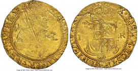 James I gold Unite (1619) AU55 NGC, Tower mint, Saltire Cross mm, Second coinage, Fifth bust, KM45, S-2620, N-2085. 10.07gm. A prolific example showca...