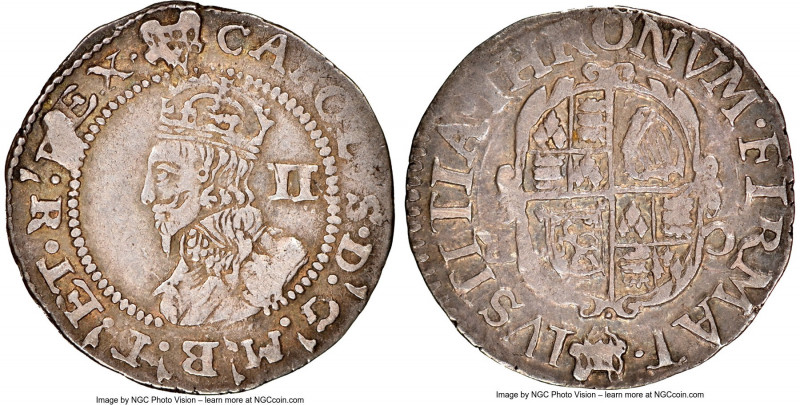 Charles I 1/2 Groat (2 Pence) ND (1633-1634) AU50 NGC, Tower mint (under Charles...