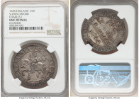 Charles I 1/2 Crown 1644 UNC Details (Cleaned) NGC, Oxford mint, KM214.7, S-2965. A long since retoned example, silvery in the centers against darker ...