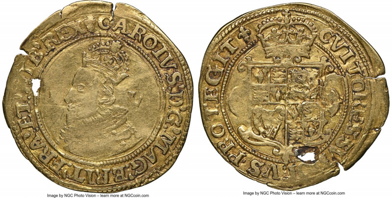 Charles I gold Crown ND (1625) VF (Planchet Cracks), Tower mint (under Charles I...