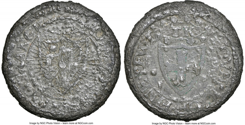 Commonwealth pewter Pattern Farthing ND (1654) VF, BMC-373. 7.43gm. Issued by To...