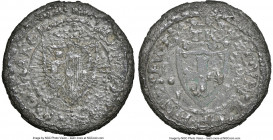 Commonwealth pewter Pattern Farthing ND (1654) VF, BMC-373. 7.43gm. Issued by Tobias Knowles. An enigmatic issue struck in pewter by Knowles featuring...