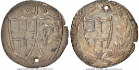 Commonwealth Penny ND (1649-1660) AU Details (Holed) NGC, Tower mint, KM387, S-3222, ESC-228, N-2729. 0.47gm. A resplendent specimen and surprisingly ...