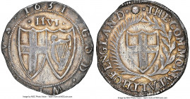Commonwealth Mule 1/2 Crown/Shilling 1651 VF (Plated), Tower mint, Sun mm, cf. KM391.1 (for regular issue), cf. S-3215, ESC-19 (R7, 2 Known) (prev. ES...