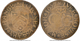 Gloucestershire. Gloucester copper Farthing Token 1657 VF25 NGC, W-77. A seldom-seen city Token commissioned by Luke Nourse bearing clear devices and ...