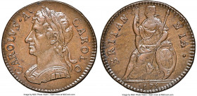Charles II Farthing 1675 MS64 Brown NGC, KM436.1, S-3394. Glossy and near-gem, with traces of mint red in the legends. An appealing offering and scarc...