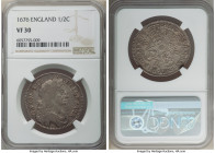 Charles II 1/2 Crown 1676 VF30 NGC, KM438.1, S-3367. 4th Bust, OCTAVO edge. Fully-defined motifs coated in argent surfaces.

HID09801242017

© 2020 He...