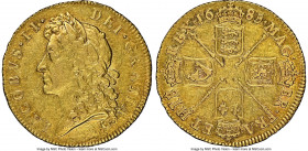 James II gold Guinea 1685 AU53 NGC, KM453.1, S-3400. Above average grade for this type, the first year of the short-lived reign of James II. Presentin...