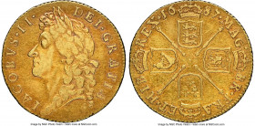 James II gold Guinea 1687 VF35 NGC, KM459.1, S-3402. 2nd laureate bust. A scarce issue presenting apricot toning and honest wear to the fully-defined ...