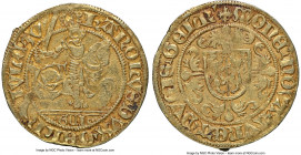 Gelderland. Karel van Egmond gold Rijder Goudgulden (Florin d'Or au Cavalier) ND (1492-1538) XF45 NGC, Fr-68. 3.25gm. Mildly handled surfaces, present...
