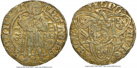 Gelderland. Karel Van Egmond gold Florin ND (1492-1538) Clipped NGC, Fr-67, Delm-618. 2.85gm. A seldom-seen type, presenting moderately circulated dev...